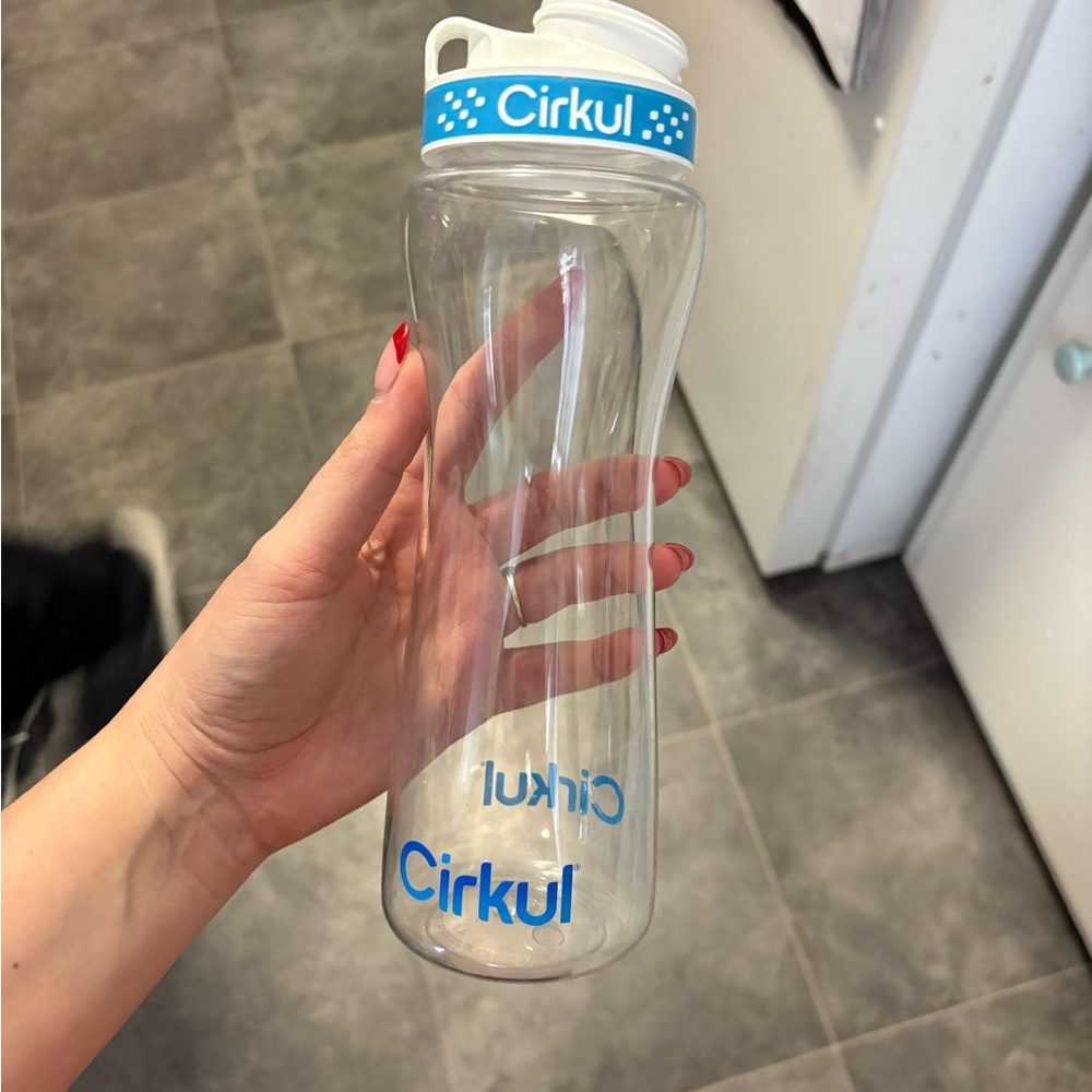 Cirkul Clear Water Bottle with Blue Accents
